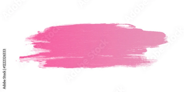 Obraz Gradation pink paint, artistic dry brush strokes. Watercolor acrylic hand for print, web design, poster, banner, banner etc. Isolated on transparent background.