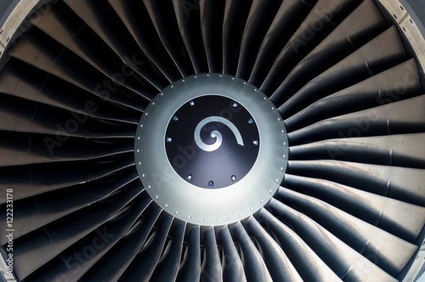 Fototapeta close up Jet engine front view