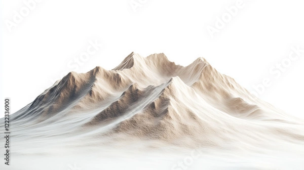 Fototapeta pile desert sand isolated on white background