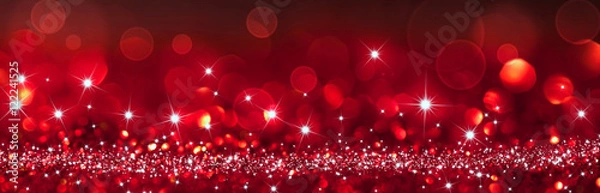Obraz twinkled red background - christmas