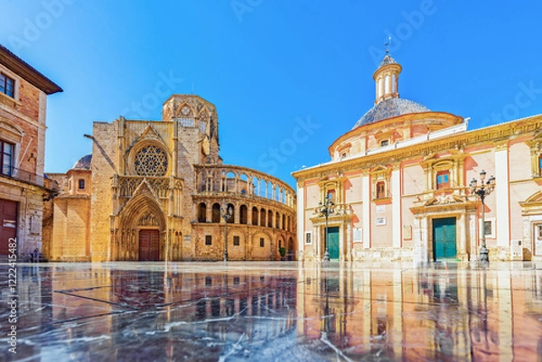Obraz Basilica Cathedral of the Assumption of Our Lady. Valencia.