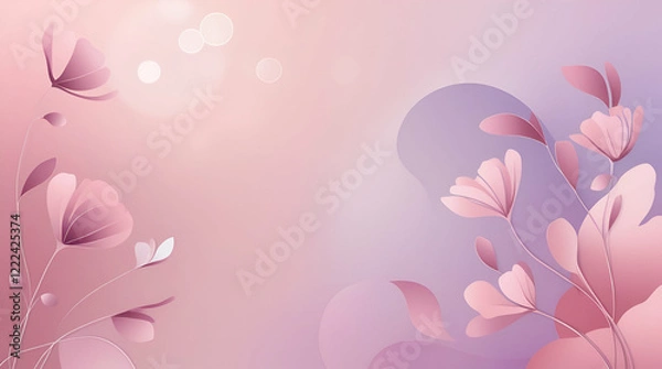 Obraz Ultra HD Soothing Floral Abstract Design for Stunning Creative Projects