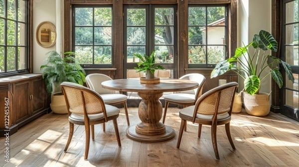 Fototapeta Modern Dining Room with Natural Light