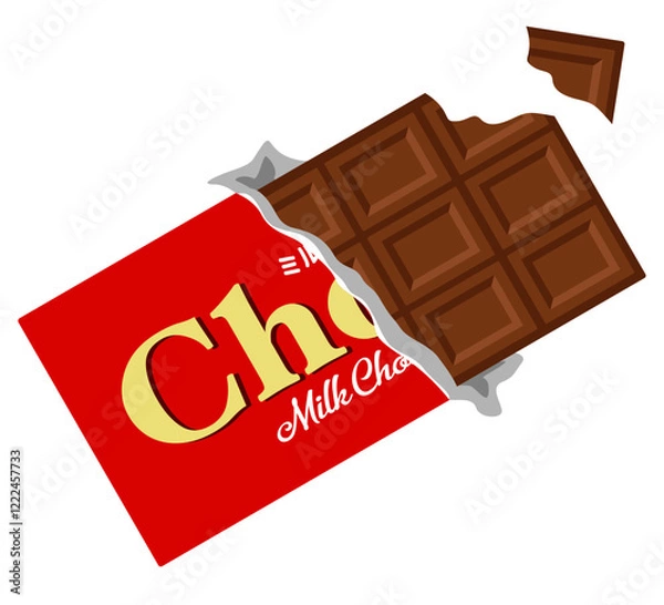 Obraz お菓子_チョコレート_板チョコ_ミルクチョコレート