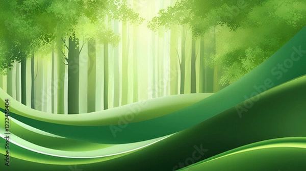 Fototapeta Soothing Forest Canopy Light Abstract Design – 4K Nature Background