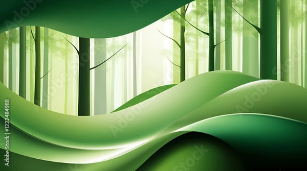Fototapeta Abstract Forest Light Filtering Through Canopy – High-Resolution Eco Design