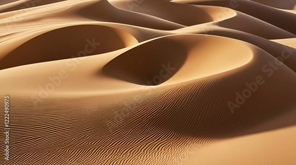 Obraz Tranquil Desert Sand Dunes Abstract Design with Golden Gradients – 4K