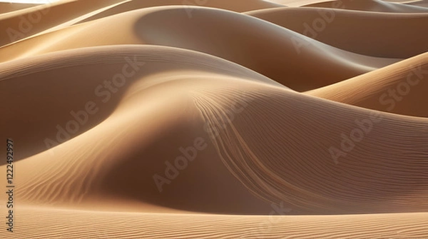 Fototapeta Minimalist Desert Landscape Abstract with Soft Golden Tones – High-Resolution