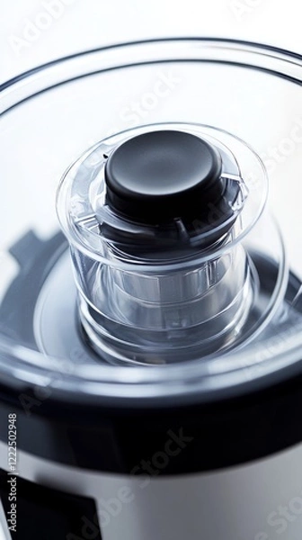 Fototapeta Close-up of a Modern, Sleek Blender's Transparent Components. High-Quality, Functional Kitchen Appliance Details. A Stylish, Innovative Food Preparation Machine.
