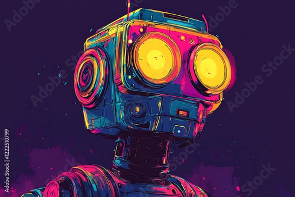 Fototapeta "Antique Android"
"Colorful Contraption"
"The Whimsical Machine"
"A Friendly Companion"
"Timeless Technology"