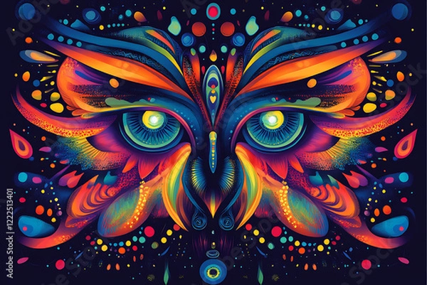 Obraz "Nature’s Rainbow"
"Psychedelic Flight"
"The Spirit of the Owl"
"Winged in Color"