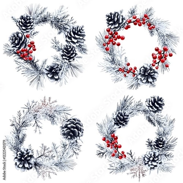 Fototapeta wreath set