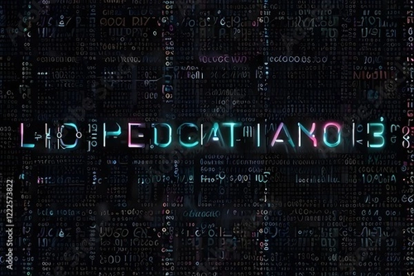 Obraz Loop Text Background Generative AI