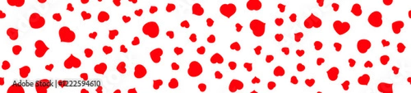 Fototapeta Red heart seamless pattern