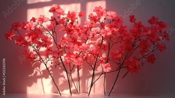 Obraz Pink Blossom Branches in Sunlight