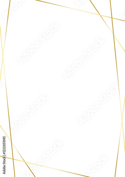 Fototapeta ゴージャスな金色ラインの華奢なフレーム