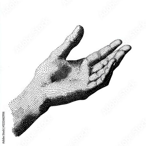 Obraz Open Hand Illustration