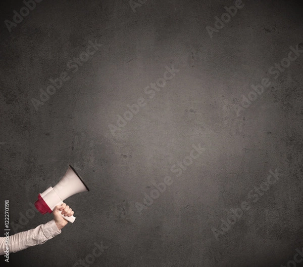 Obraz Megaphone on plain background