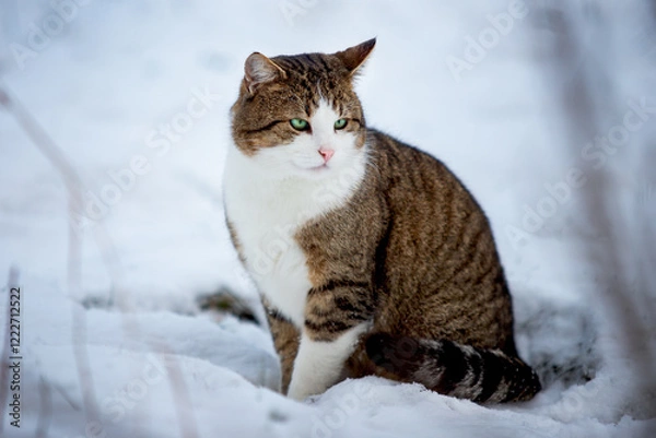 Obraz cat in snow