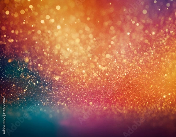 Obraz Abstract of Yellow and Orange Glitter Background | Sparkling Lights with Color Gradient