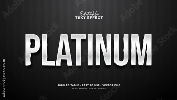 Fototapeta Steel text effect, editable stainless text effect