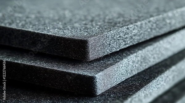 Fototapeta a stack of black and grey foam