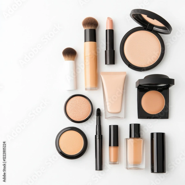 Fototapeta Enhance your beauty routine with premium makeup essentials: foundation, blush, lipstick, and more for a flawless finish. Shop now!