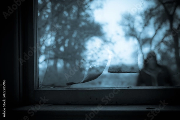 Obraz scary farmhouse