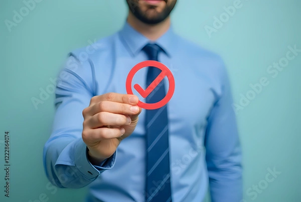 Fototapeta Man in Corporate Office Reviewing and Choosing Options - Decision-Making Process