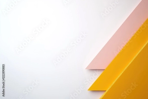 Fototapeta Geometric shapes in pastel colors create modern and minimalist c
