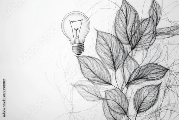 Obraz Light Bulb on Plant