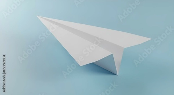 Fototapeta paper plane isolated on white background