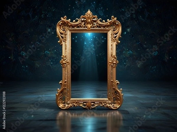 Obraz mystical mirror with portal