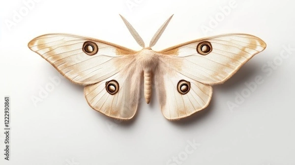 Obraz Delicate moth with intricate patterns showcasing soft hues and u
