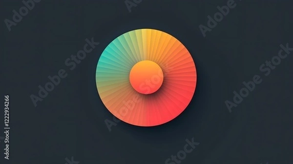 Fototapeta Vibrant abstract design, colorful circular shapes with gradient effects, modern aesthetic for digital projects or branding.