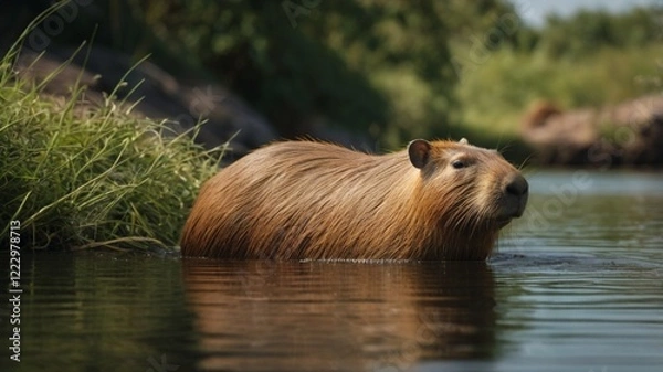 Obraz Capybara image, World's Largest Rodent.