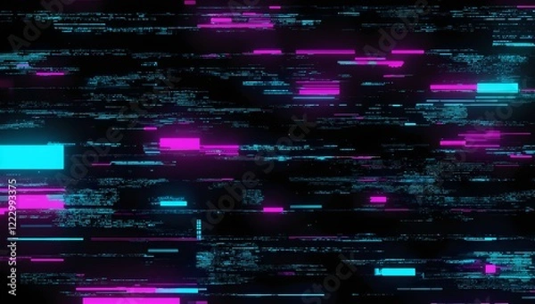 Fototapeta futuristic glitch neon colors digital effect
