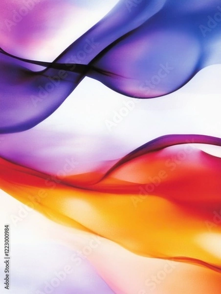 Fototapeta Abstract colorful wave patterns in vibrant motion