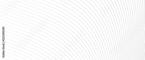 Fototapeta Vector gray wave curve lines with gray wave stripes 