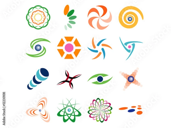 Fototapeta Set of Abstract Vector Logo Design Elements