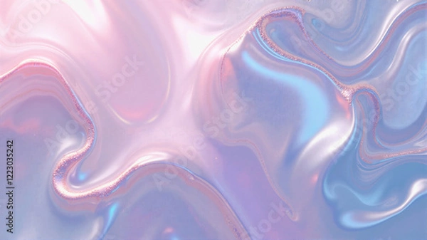 Obraz Colorful abstract patterns flow in soft pastel hues creating a mesmerizing visual experience