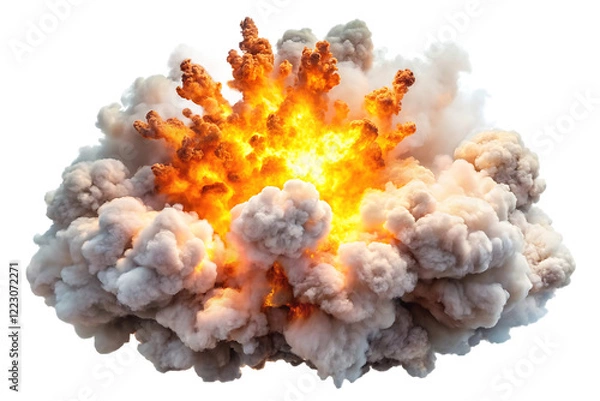 Obraz White Smoke explode on transparant background for your design