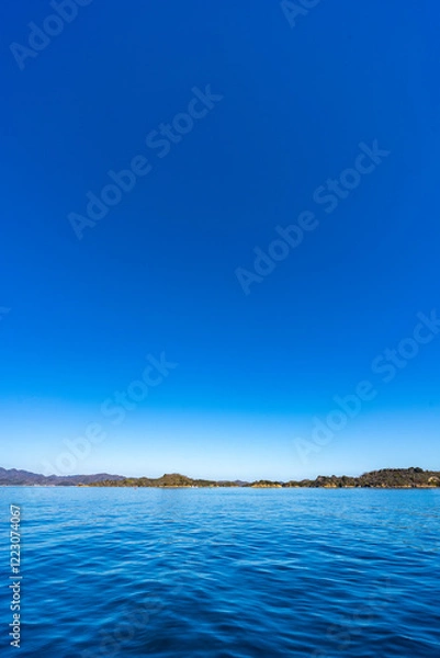 Obraz 岡山県　玉野港付近の海の風景