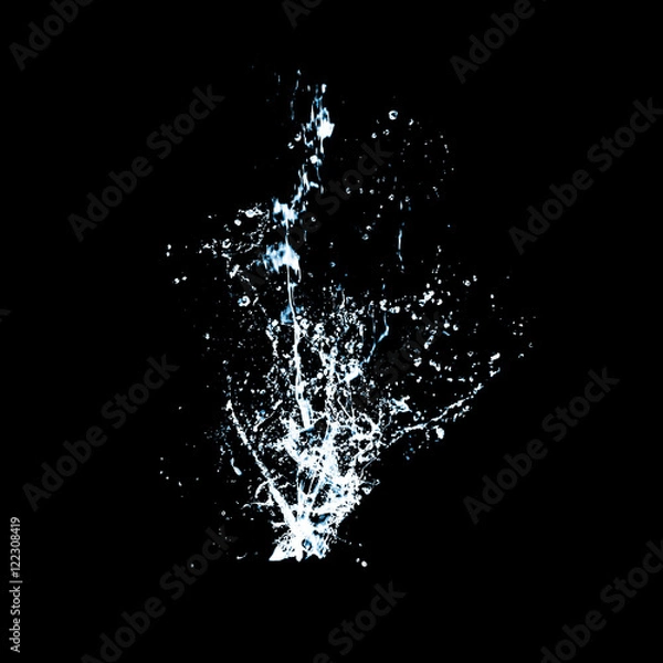 Obraz splash on black background. Paint splash for design use. splash paint isolated.