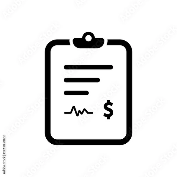 Obraz Medical receipt icon