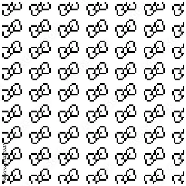 Obraz black and white seamless pattern