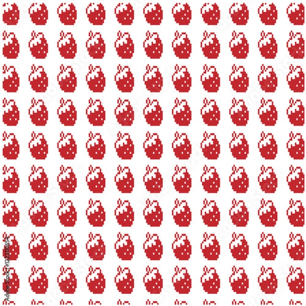 Obraz seamless pattern with red stawberrystrawberry 