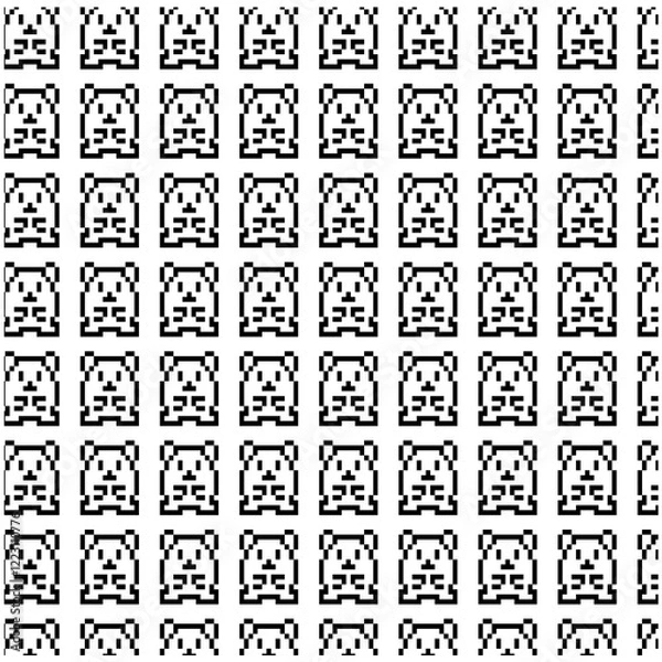 Obraz black and white icons set
