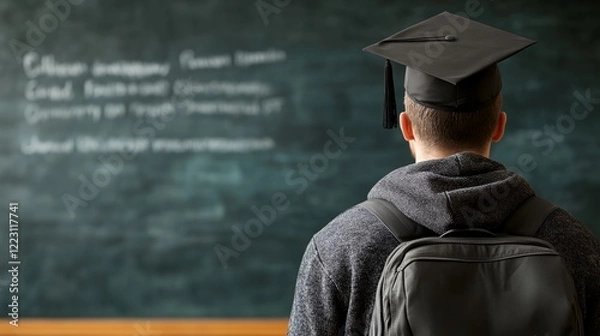 Obraz A man wearing a black cap
