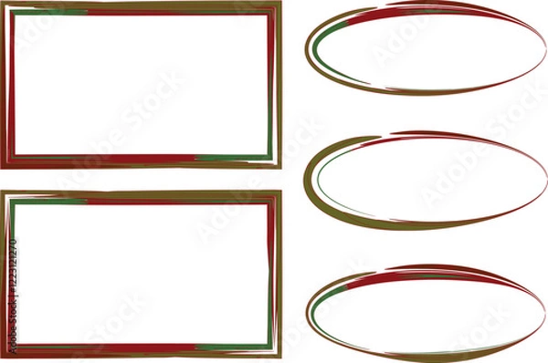 Fototapeta bordo green colorful abstract frames collection set vector